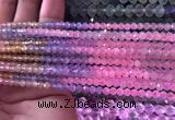 CTG838 15.5 inches 3mm faceted round tiny morganite beads