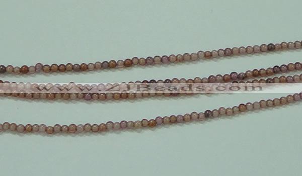 CTG89 15.5 inches 1.5mm round grade B tiny garnet beads wholesale