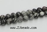 CTJ02 16 inches 6mm round black water jasper beads wholesale