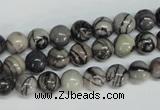 CTJ26 15.5 inches 10mm round black water jasper beads wholesale