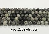 CTJ413 15.5 inches 10mm round black water jasper gemstone beads wholesale