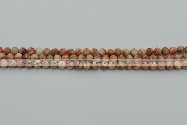 CTJ700 15.5 inches 4mm round red net jasper beads wholesale