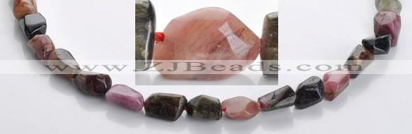 CTO08 15.5 inches 8*12mm freeform natural tourmaline beads