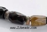 CTO09 faceted column & roundel natural tourmaline bead wholesale