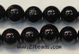 CTO105 15.5 inches 14mm round natural black tourmaline beads