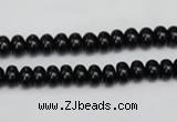 CTO117 15.5 inches 5*8mm rondelle black tourmaline beads