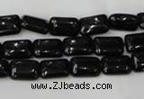 CTO125 15.5 inches 10*14mm rectangle black tourmaline beads