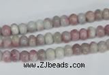 CTO200 15.5 inches 4*6mm rondelle pink tourmaline gemstone beads