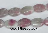 CTO203 15.5 inches 10*14mm oval pink tourmaline gemstone beads