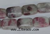 CTO210 15.5 inches 12*16mm rectangle pink tourmaline gemstone beads