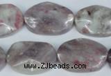 CTO233 15.5 inches 20*30mm wavy oval tourmaline gemstone beads