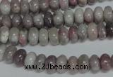 CTO237 15.5 inches 5*8mm rondelle pink tourmaline gemstone beads