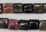 CTO388 15.5 inches 12*12mm square natural tourmaline beads wholesale