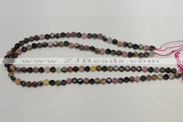 CTO39 15.5 inches 7*7mm heart natural tourmaline beads wholesale