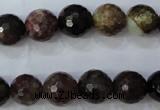 CTO464 15.5 inches 9mm faceted round natural tourmaline gemstone beads