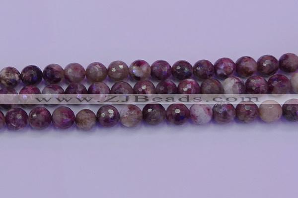 CTO616 15.5 inches 11mm faceted round tourmaline gemstone beads