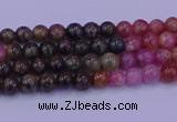 CTO620 15.5 inches 4mm round tourmaline gemstone beads wholesale