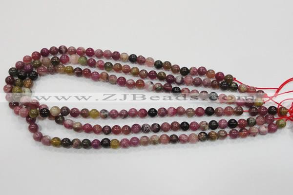 CTO63 15.5 inches 7mm round natural tourmaline gemstone beads