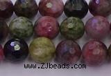 CTO636 15.5 inches 8mm faceted round tourmaline gemstone beads