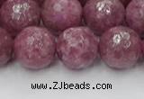 CTO661 15.5 inches 14mm faceted round Chinese tourmaline beads