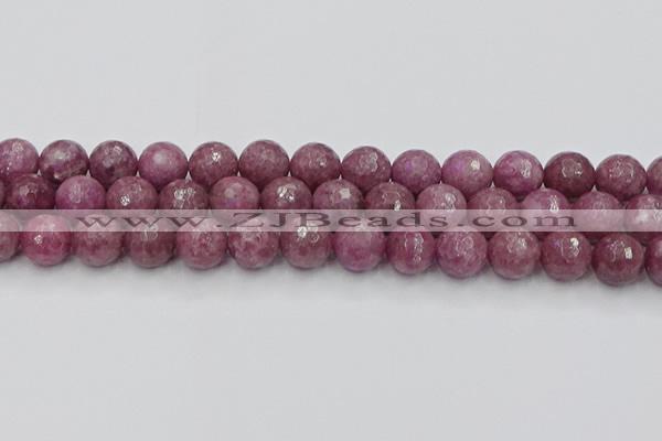 CTO661 15.5 inches 14mm faceted round Chinese tourmaline beads