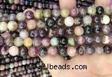 CTO672 15.5 inches 8mm round natural tourmaline beads wholesale