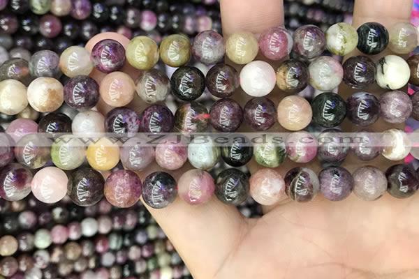 CTO672 15.5 inches 8mm round natural tourmaline beads wholesale