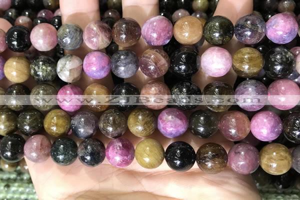 CTO689 15.5 inches 11mm round tourmaline beads wholesale