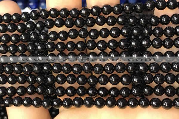 CTO700 15.5 inches 4mm round black tourmaline beads wholesale
