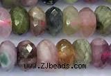 CTO741 15 inches 4*7mm faceted rondelle tourmaline beads