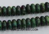 CTP07 15.5 inches 6*12mm rondelle yellow green pine gemstone beads