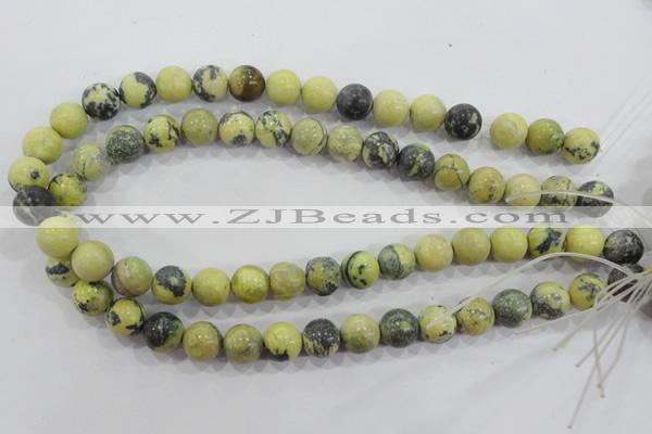 CTP104 15.5 inches 12mm round yellow pine turquoise beads wholesale