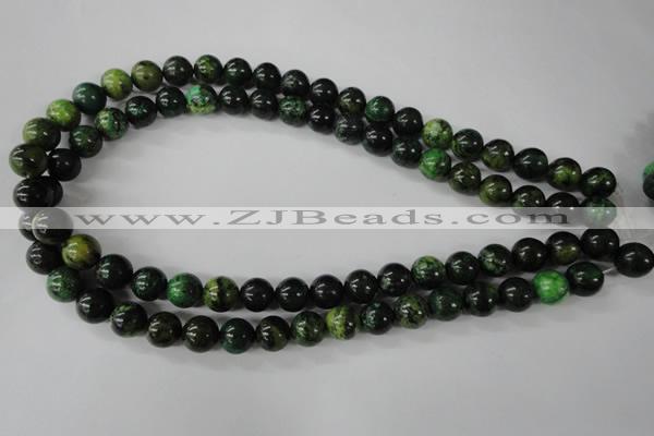 CTP203 15.5 inches 10mm round yellow pine turquoise beads wholesale