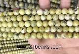 CTP222 15.5 inches 8mm round yellow turquoise beads wholesale