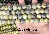 CTP224 15.5 inches 12mm round yellow turquoise beads wholesale