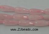 CTR01 15.5 inches 6*16mm faceted teardrop rose quartz beads