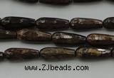 CTR05 15.5 inches 6*16mm faceted teardrop bronzite gemstone beads