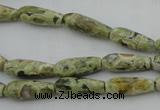 CTR09 15.5 inches 6*16mm faceted teardrop rhyolite gemstone beads