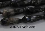 CTR100 15.5 inches 8*20mm faceted teardrop grey opal gemstone beads