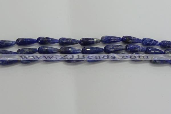 CTR112 15.5 inches 8*20mm faceted teardrop sodalite beads