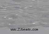 CTR130 15.5 inches 10*30mm faceted teardrop white crystal beads