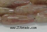 CTR134 15.5 inches 10*30mm faceted teardrop strawberry quartz beads