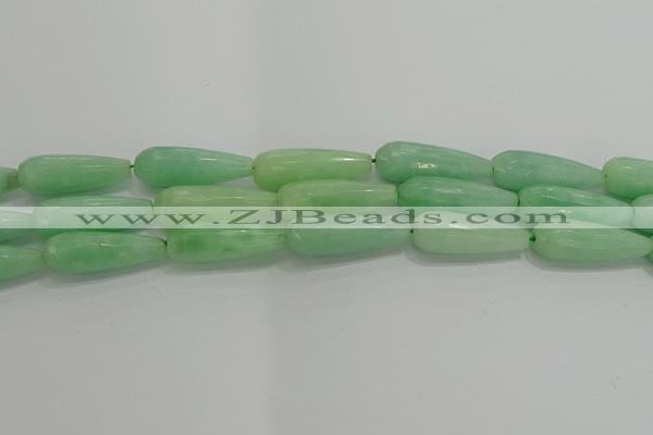 CTR146 15.5 inches 10*30mm faceted teardrop jade gemstone beads