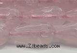 CTR159 15.5 inches 10*20mm faceted teardrop rose quartz beads