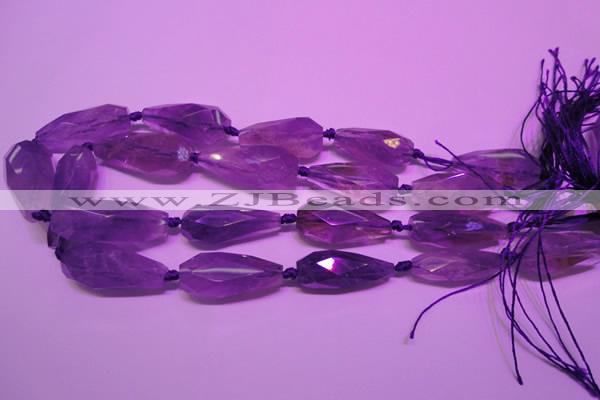 CTR204 14*34mm - 17*40mm faceted teardrop ametrine gemstone beads