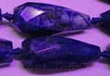 CTR208 16*35mm - 18*43mm faceted teardrop lapis lazuli beads