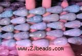 CTR308 15.5 inches 10*25mm faceted teardrop amazonite beads