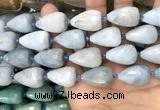 CTR355 15.5 inches 15*22mm faceted teardrop aquamarine beads