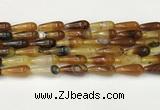 CTR401 15.5 inches 8*20mm teardrop agate beads wholesale