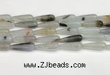 CTR411 15.5 inches 10*30mm teardrop agate beads wholesale